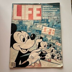 Mickey Mouse Life Magazine Nov 1878 Mickey Mouse & Disco Hottest Trend‎ Vintage